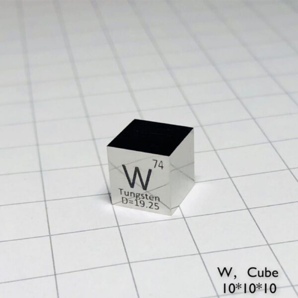 10mm Tungsten Cube, Mirror Polished, 99.95% High-purity Metal W Block