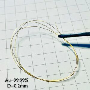Pure Gold Wire, Diameter 0.2mm, Length 10cm, 99.99% High-purity Au