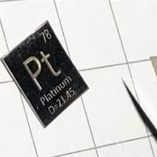 10mm Engraved Pure Platinum Square Plate, 99.95% High-purity Precious Metal Pt - Image 2