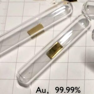 0.1g Glass Sealed Pure Gold Sheet, 99.99% High-purity Precious Metal Element Au