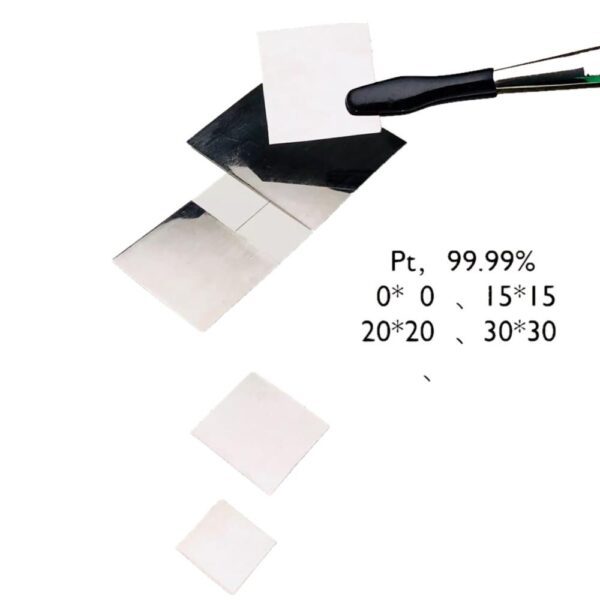 15mm Engraved Pure Platinum Square Plate, 99.95% High-purity Precious Metal Pt