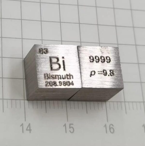 1cm Metal Bismuth Cube, 99.99% High-purity Element Bi Block