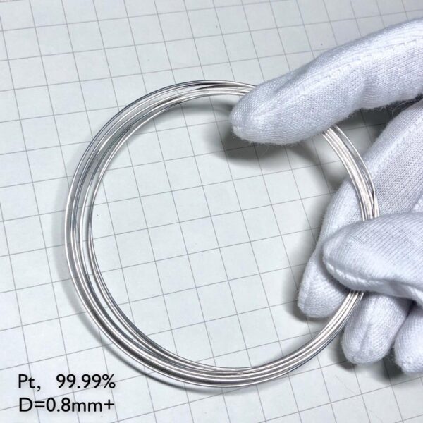 Pure Platinum Wire, Diameter 0.8mm, Length 5cm, 99.99% High-purity Metal Pt