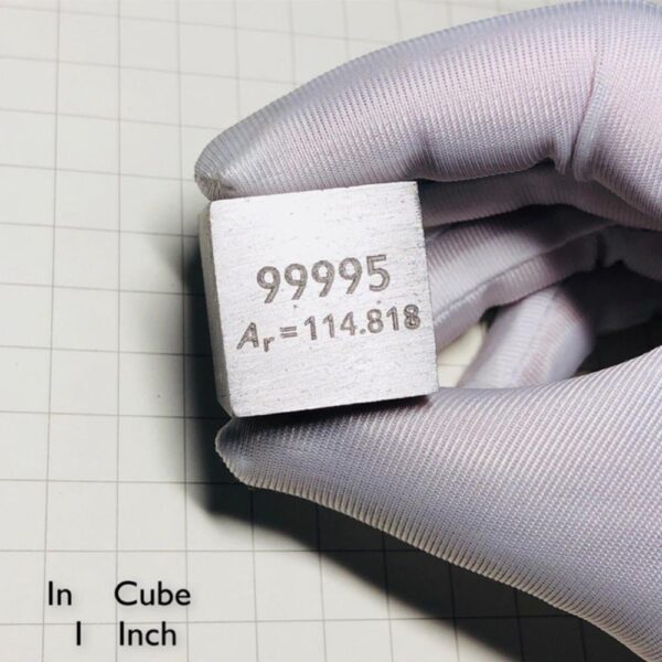 25.4mm Indium Cube, 99.995% High-purity Metal In Block - Image 4