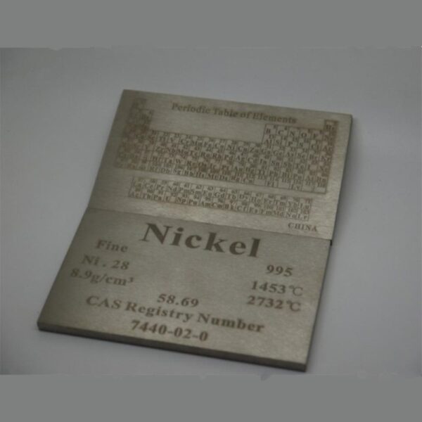 Nickel Element Periodic Phenotype Plate, 5 x 60 x 100mm, 99.5% High-purity Metal Ni - Image 2