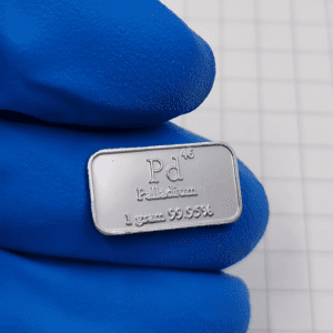 1g Pure Palladium Gold Bar, 99.95% High-purity Metal Pd