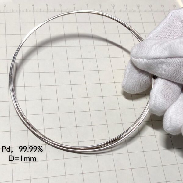Pure Palladium Wire, Diameter 1mm, Length 1cm, 99.99% High-purity Metal Pd