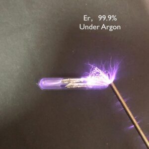 Approximately 2g Glass Sealed Erbium Block, Filled with Argon Gas, 99.9% High-purity Metal Er