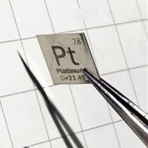 10mm Engraved Pure Platinum Square Plate, 99.95% High-purity Precious Metal Pt
