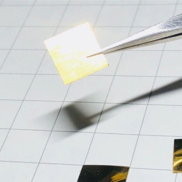 20mm Pure Gold Square Piece, 99.99% High-purity Precious Metal Au