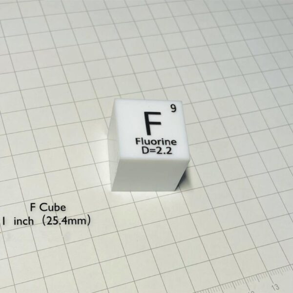 25.4mm Metal Fluorine Cube, Polytetrafluoroethylene Element F Block - Image 4