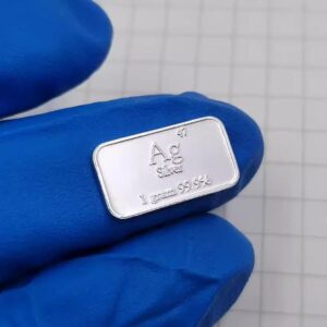 1g Silver Sheet Mirror Polished Element Periodic Table Engraving Ag 99.9%