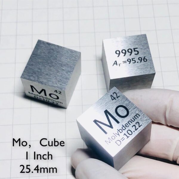 25.4mm Molybdenum Cube, 99.95% High-purity Metal Mo Block