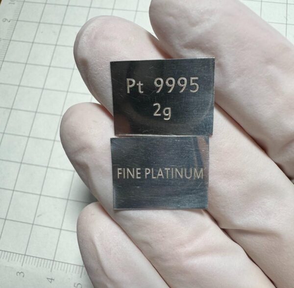 2g Pure Platinum Gold Bar, 99.95% High-purity Precious Metal Pt - Image 3
