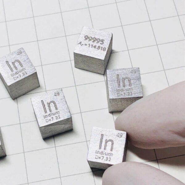 10mm Indium Cube, 99.995% High-purity Metal In Block