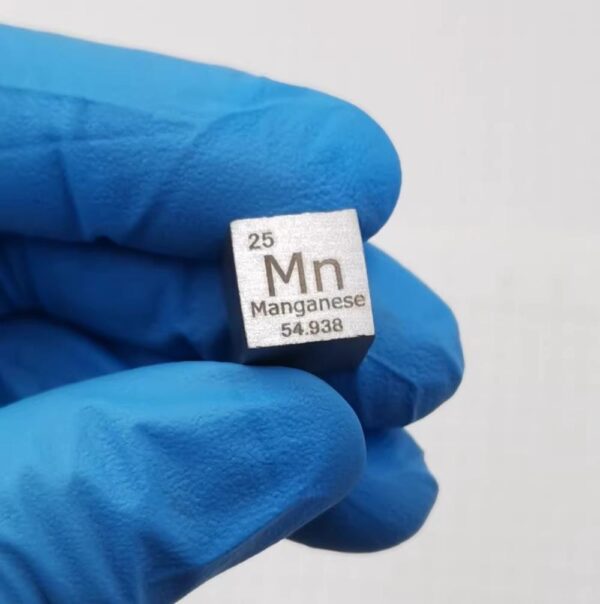 1cm Metal Manganese Cube, 99.9% High-purity Element Mn Block