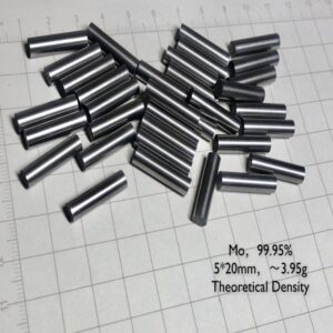 Molybdenum Cylindrical Rod, 99.95% High-purity Metal Mo 5mm X 20mm