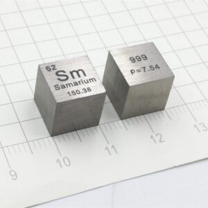 1cm Samarium Cube, 99.9% High-purity Metal Sm Block