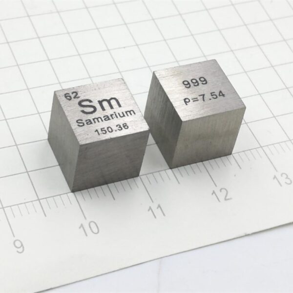 1cm Samarium Cube, 99.9% High-purity Metal Sm Block