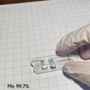 0.5g Glass Sealed Manganese Block, Filled with Argon Gas Protection, 99.7% High-purity Rare Element Bright Mn Block