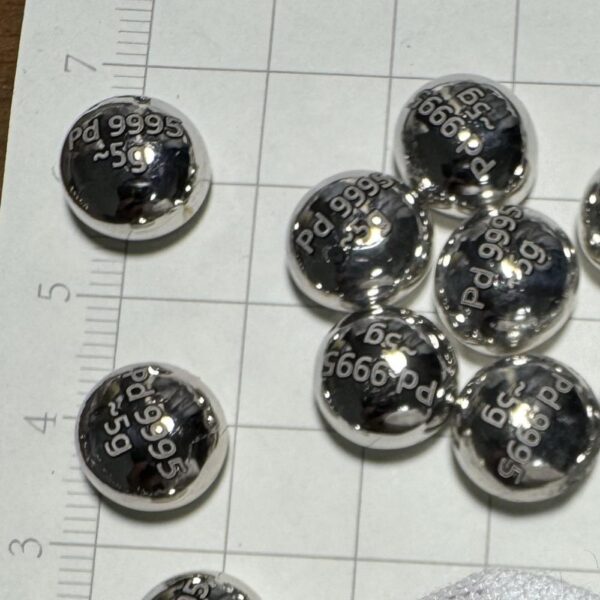 5g Pure Palladium Gold Beads, Carved with 99.95% High-purity Palladium Melted Beans - Image 3