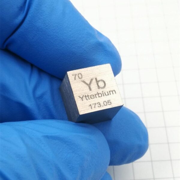 10mm Ytterbium Cubic, 99.99% High-purity Metal Yb Block - Image 2