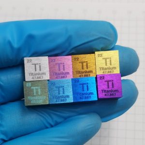 Multiple Colors 10mm Periodic Phenotype Titanium Cubic High-purity Ti 99.5%