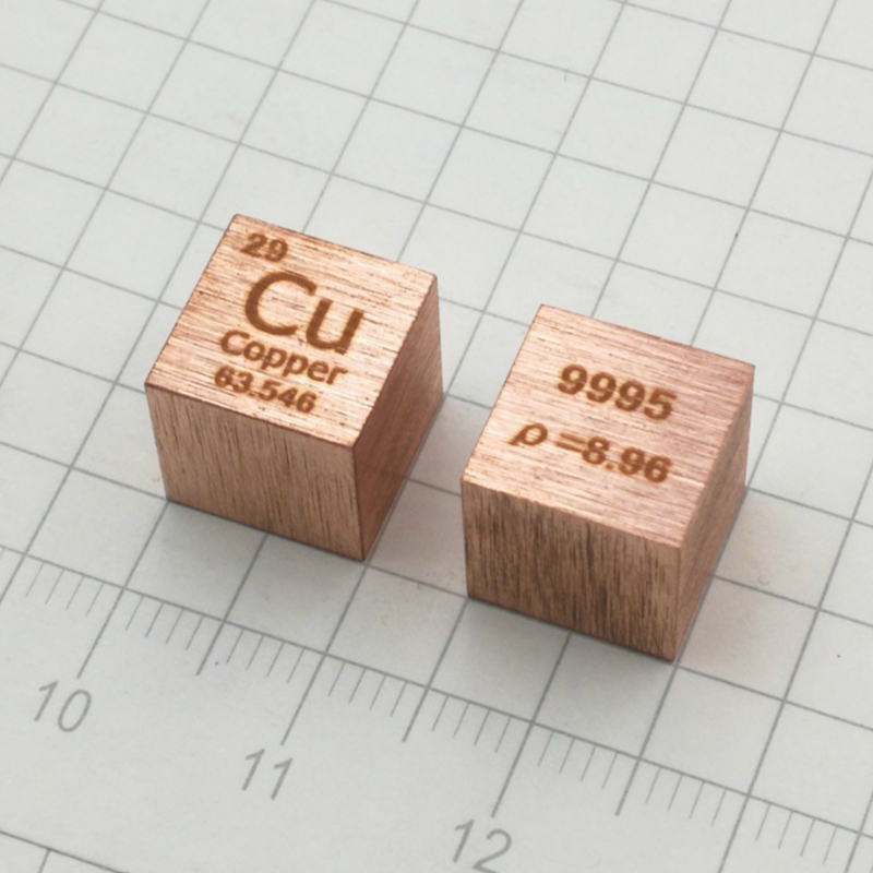 1cm Metal Copper Cubic Element Periodic Phenotype Engraving Cu 99.95% - Image 3