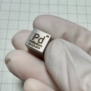 10mm Metal Palladium Cubic Carving Element Periodic Phenotype High-purity Pd 99.95%