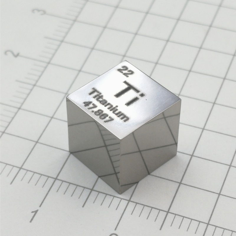 10mm Mirror Polished Titanium Cubic Element Periodic Phenotype High-purity Ti 99.5%