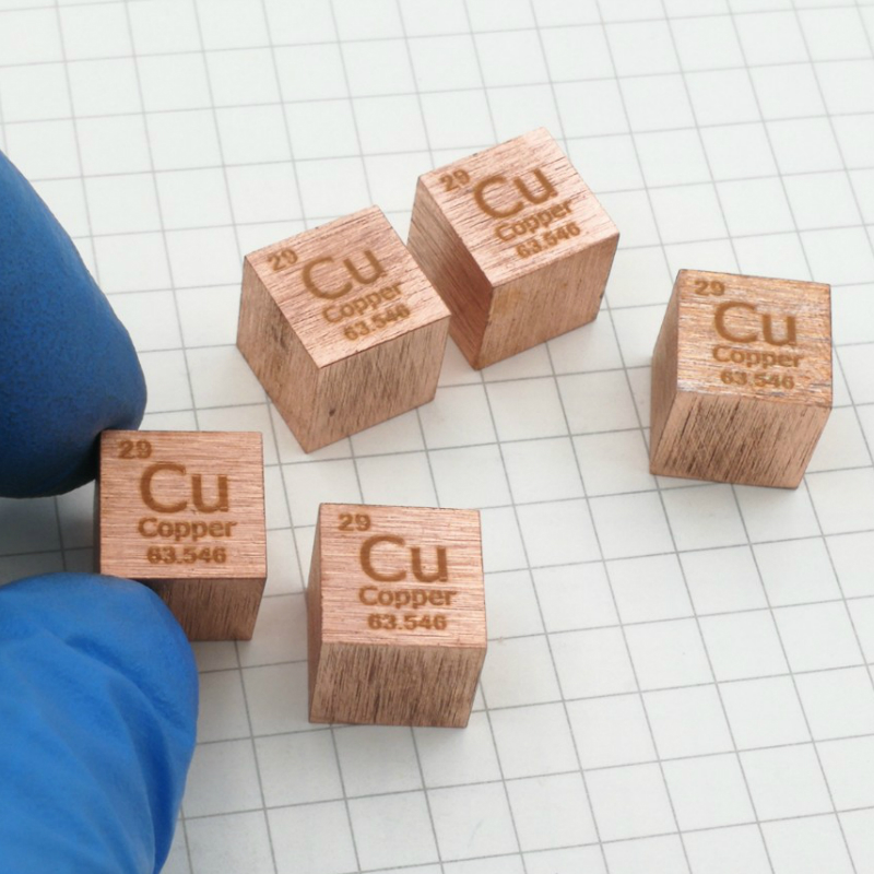 1cm Metal Copper Cubic Element Periodic Phenotype Engraving Cu 99.95% - Image 4