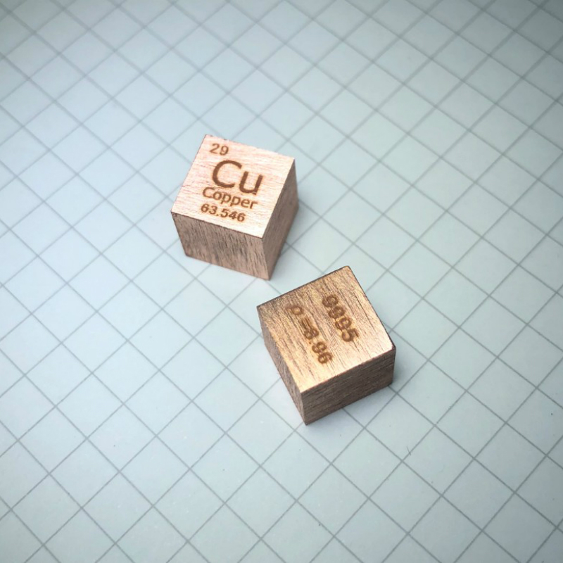 1cm Metal Copper Cubic Element Periodic Phenotype Engraving Cu 99.95% - Image 2
