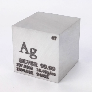 1-inch Silver Cube Ag 99.99%