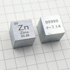 10mm Zinc Cube Element Periodic Phenotype Zn 99.995%