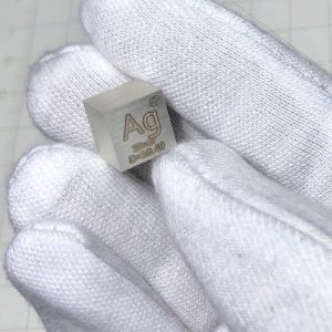1cm Metallic Silver Cubic Element Periodic Phenotype High-purity Ag 99.99%